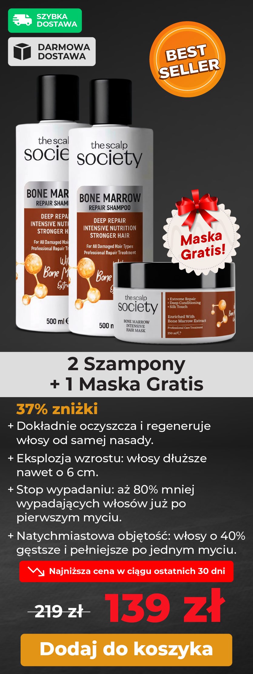 2 x TSS Bone Marrow Shampoo + 1 x TSS Bone Marrow Mask