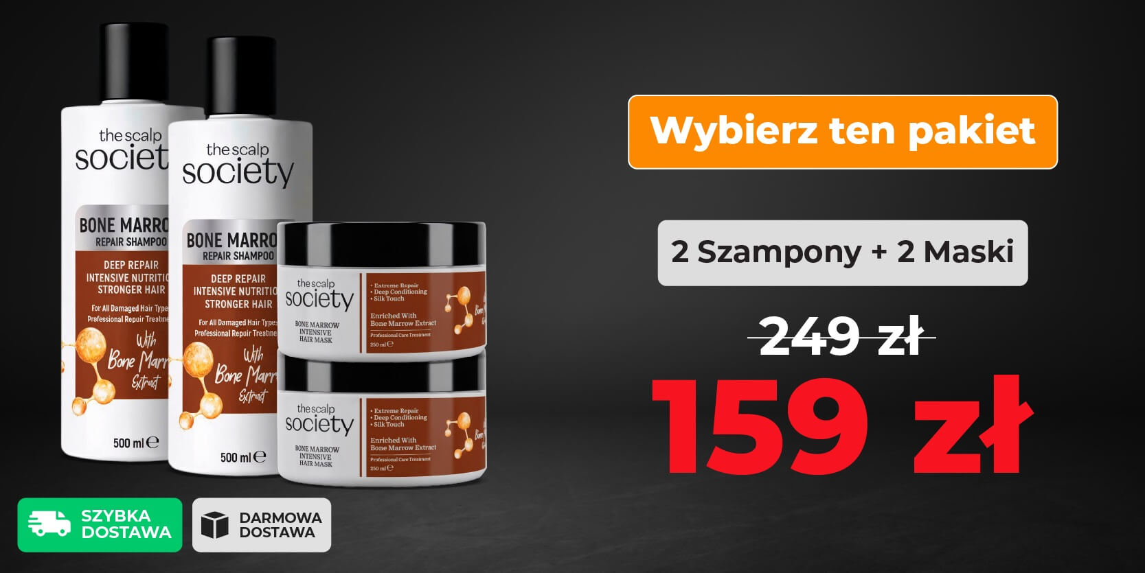 2 x TSS Bone Marrow Shampoo + 2 x TSS Bone Marrow Mask