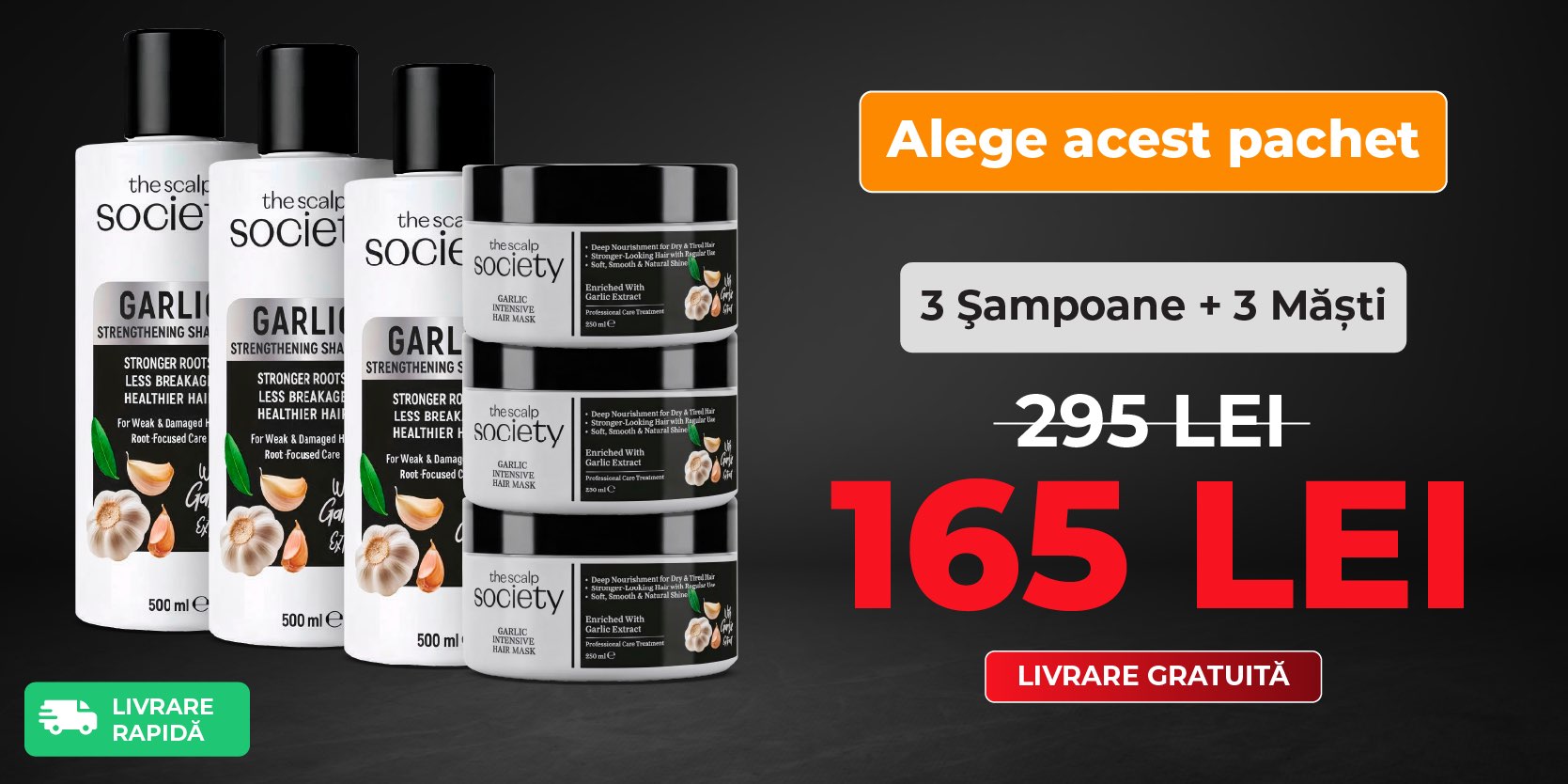 3xTSS Garlic Shampoo + 3xTSS Garlic Mask