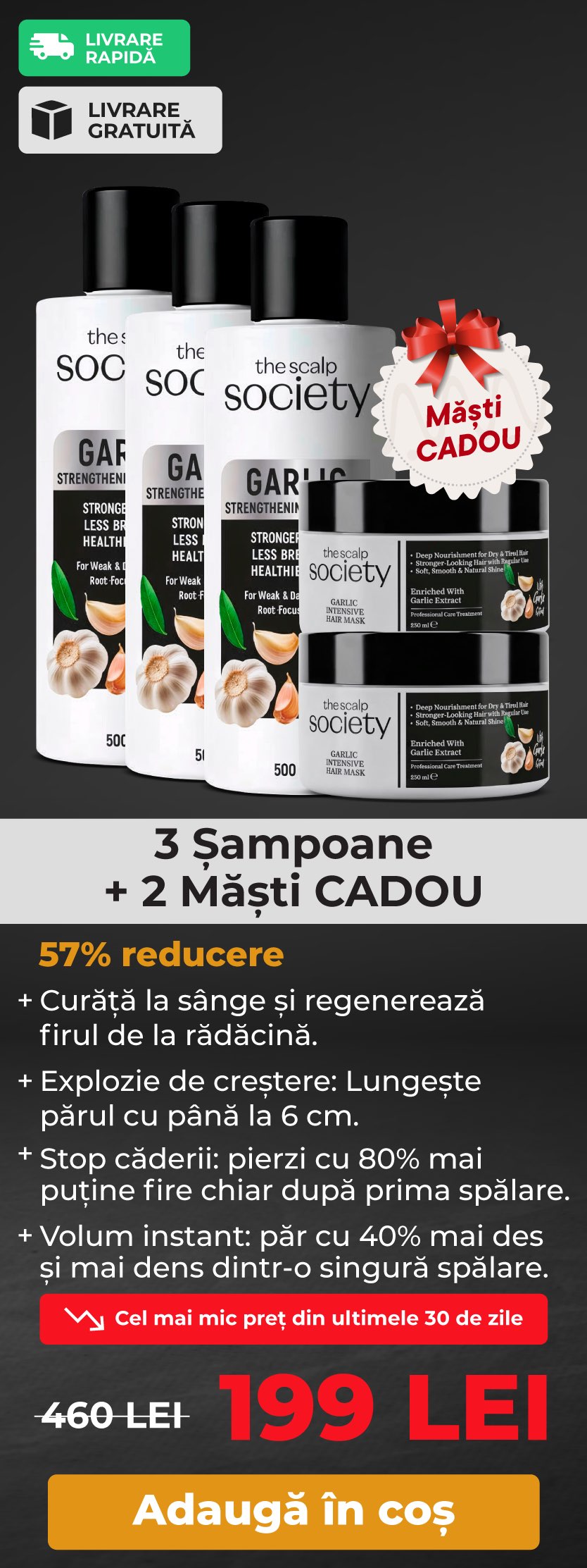 3xTSS Garlic Shampoo + 2xTSS Garlic Mask