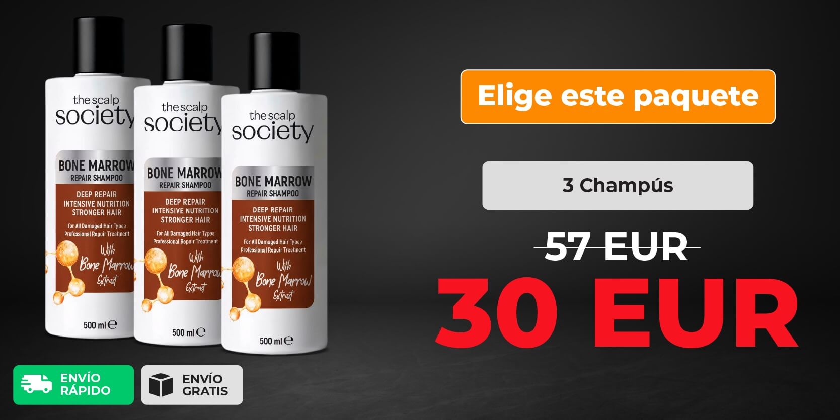 3 x TSS Bone Marrow Shampoo