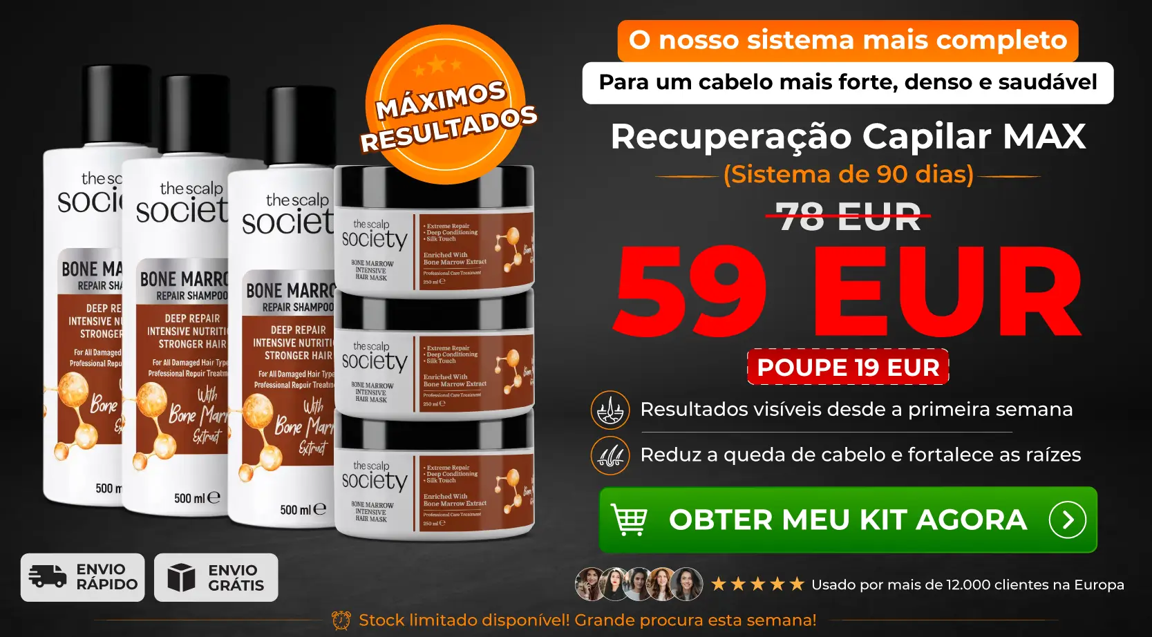 3 x TSS Bone Marrow Shampoo + 3 x TSS Bone Marrow Mask