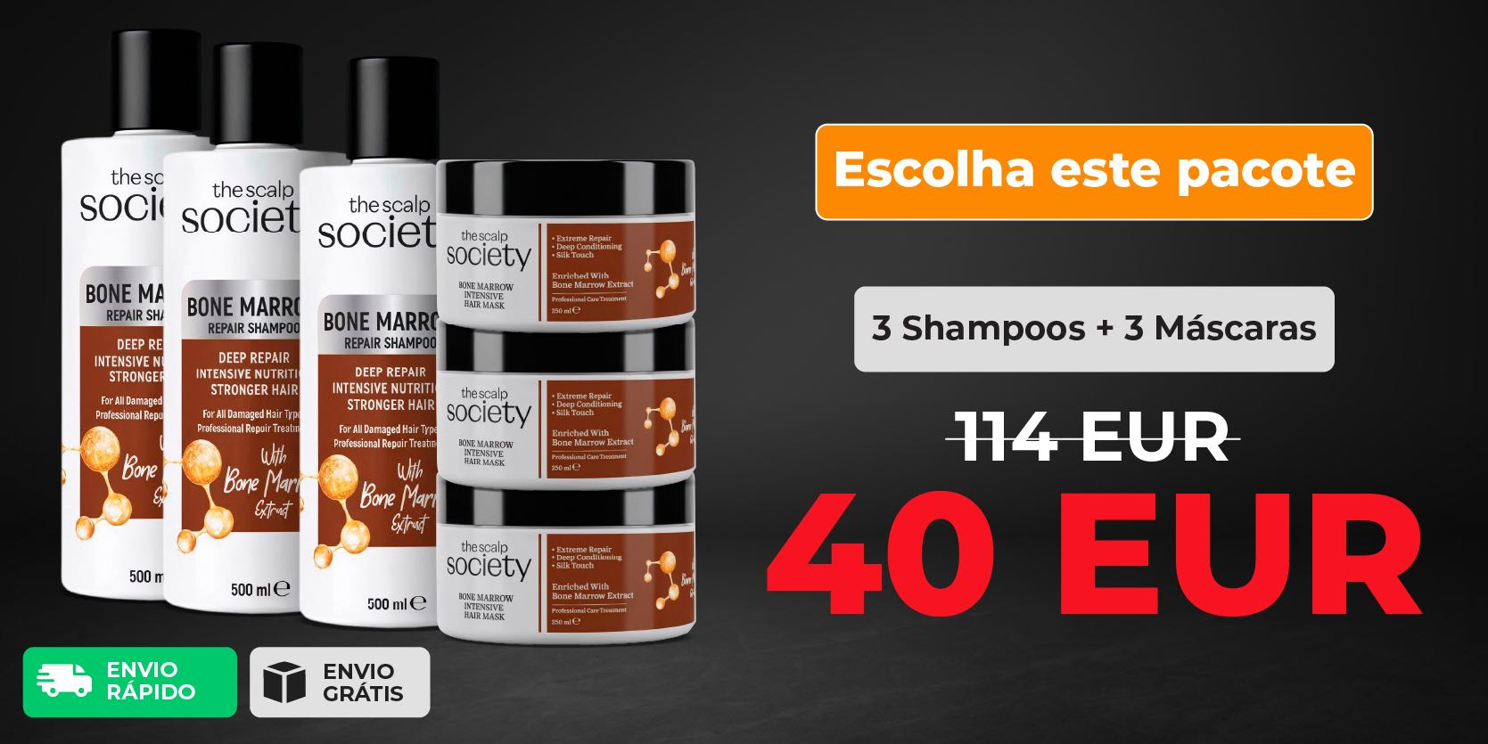 3 x TSS Bone Marrow Shampoo + 3 x TSS Bone Marrow Mask