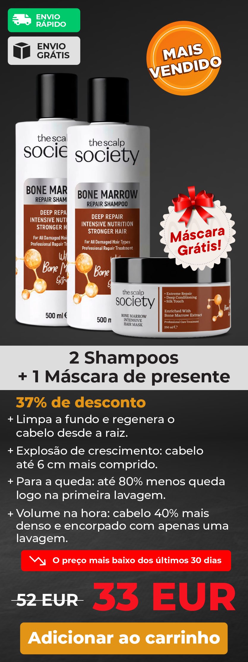 2xTSS Bone Marrow Shampoo + 1xTSS Bone Marrow Mask