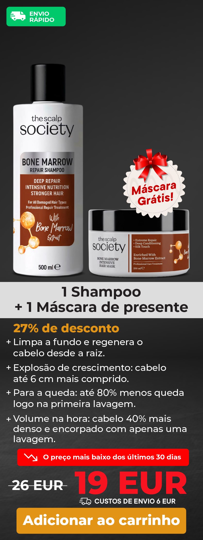 1xTSS Bone Marrow Shampoo + 1xTSS Bone Marrow Mask