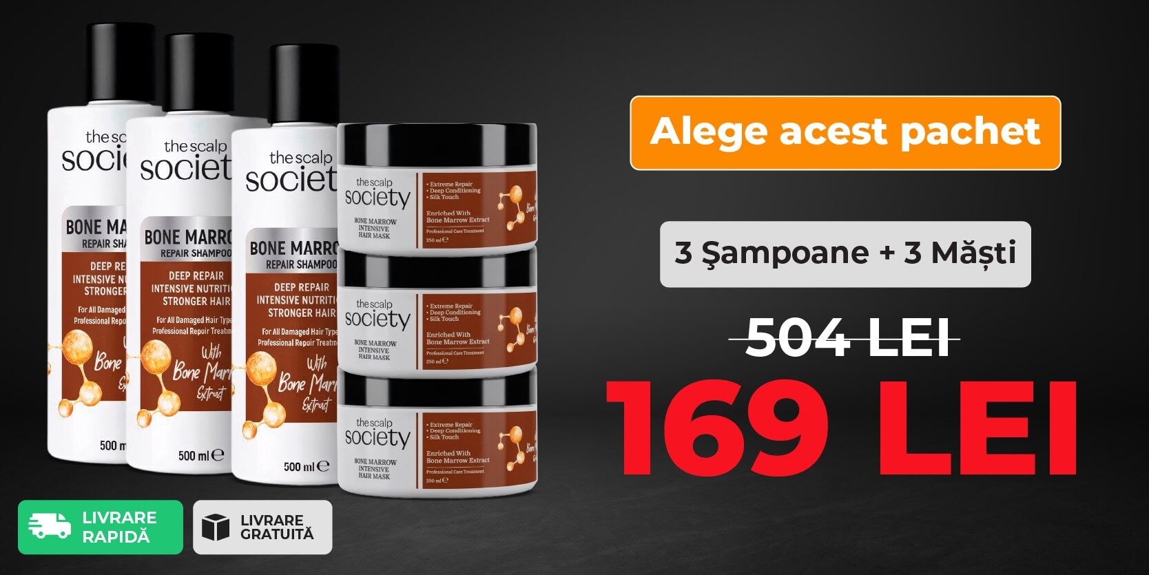 3 x TSS Bone Marrow Shampoo + 3 x TSS Bone Marrow Mask