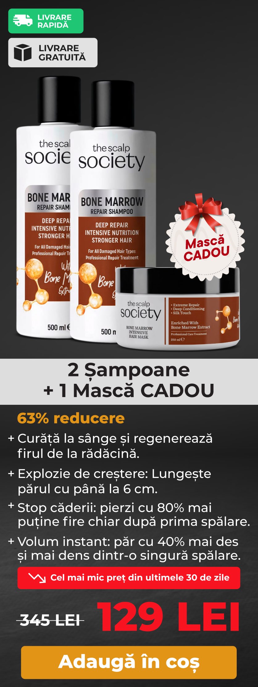 2 x TSS Bone Marrow Shampoo + 1 x TSS Bone Marrow Mask