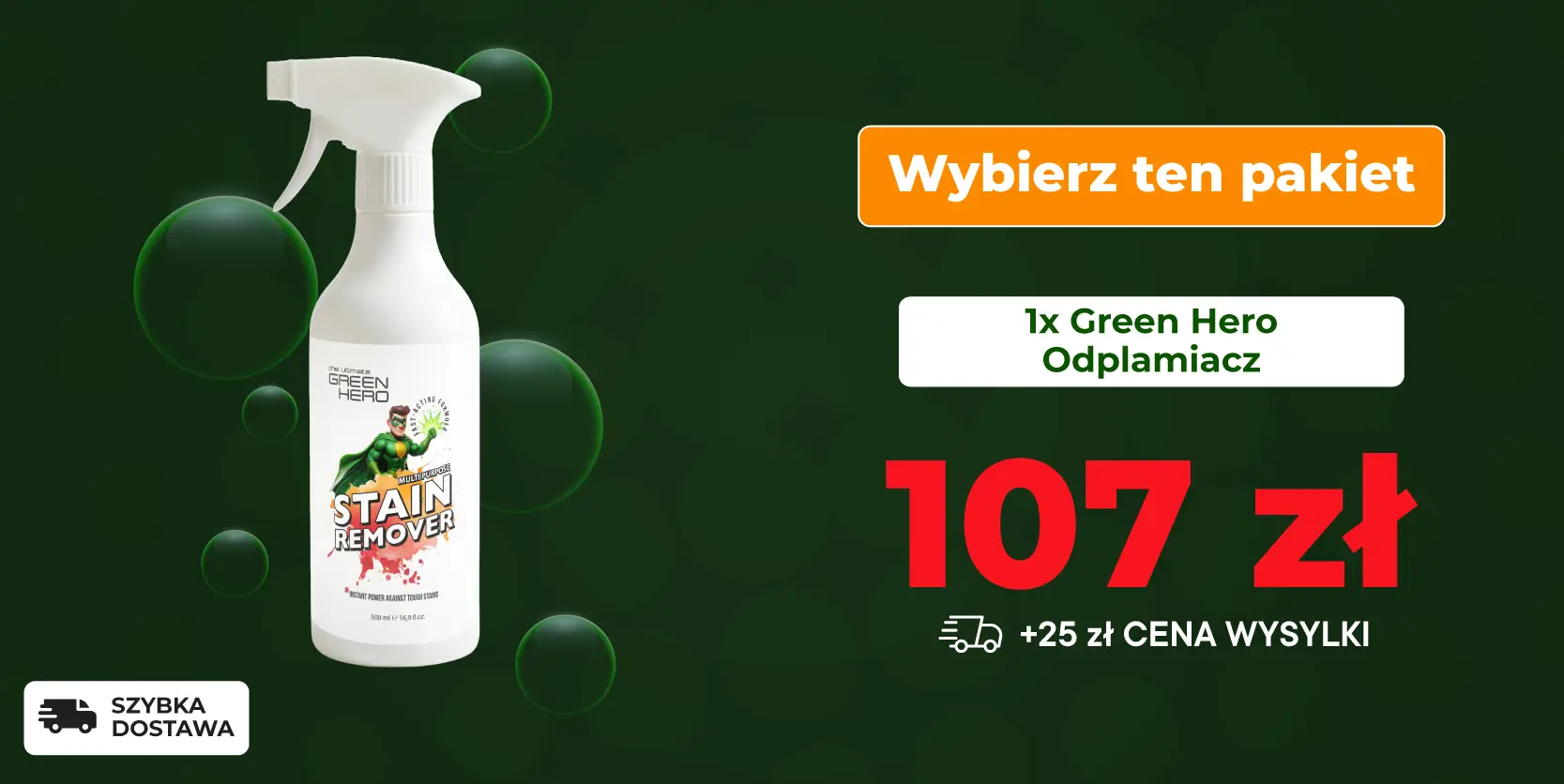 1 x Green Hero Stain Remover