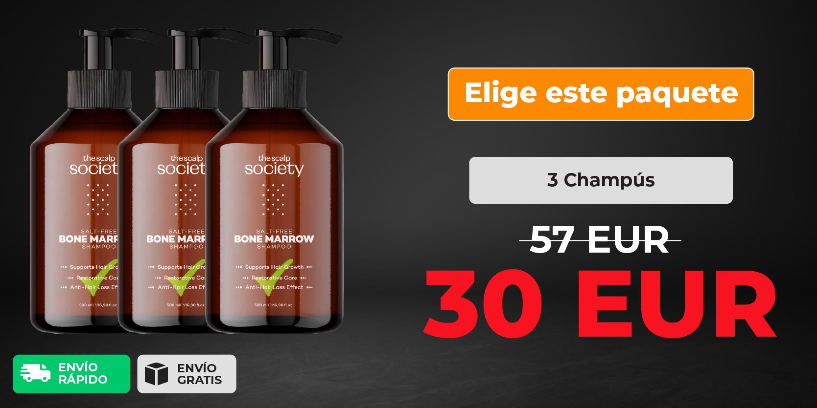 3 x TSS Bone Marrow Shampoo