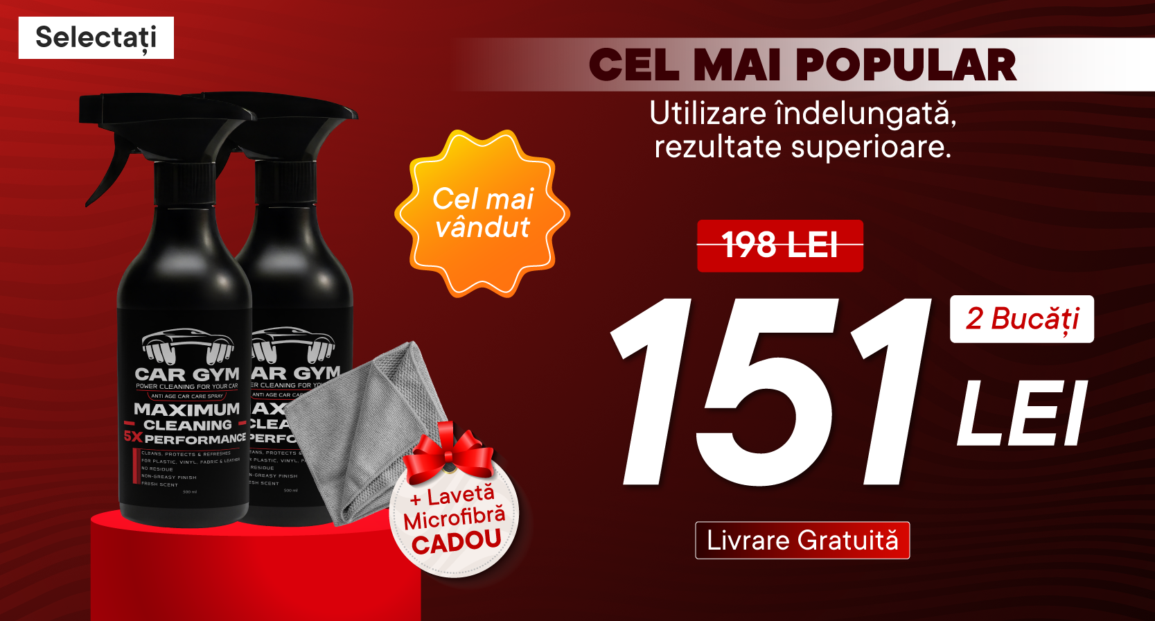 2 x Car GYM + 1 Microfiber