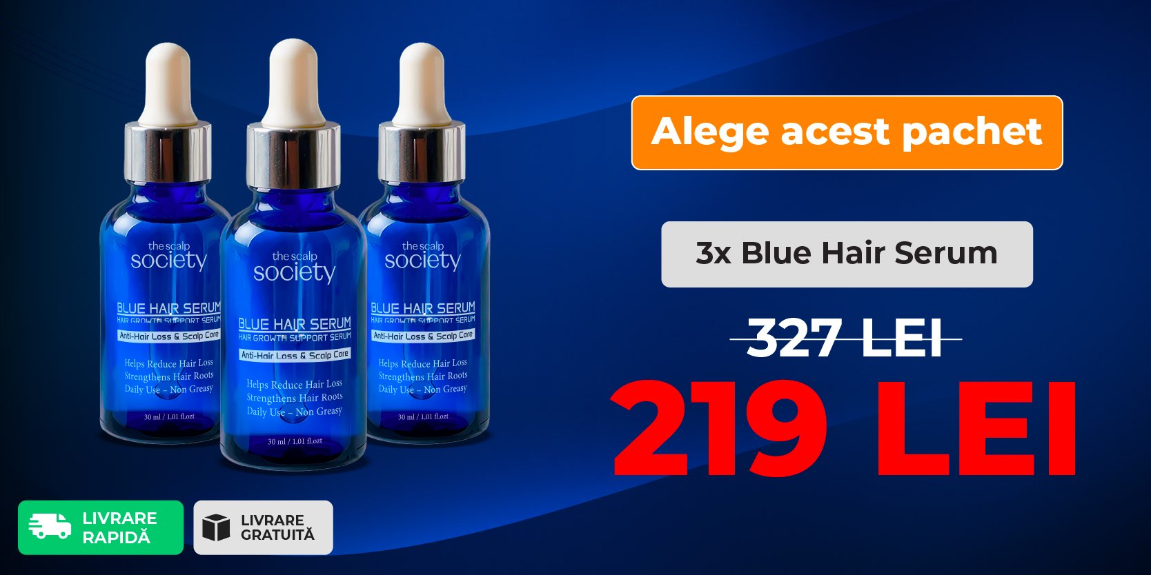 3 x Blue Hair Serum