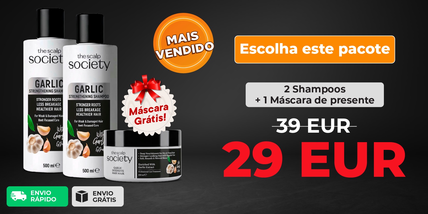 2 x TSS Garlic Shampoo + 1 x TSS Garlic Mask
