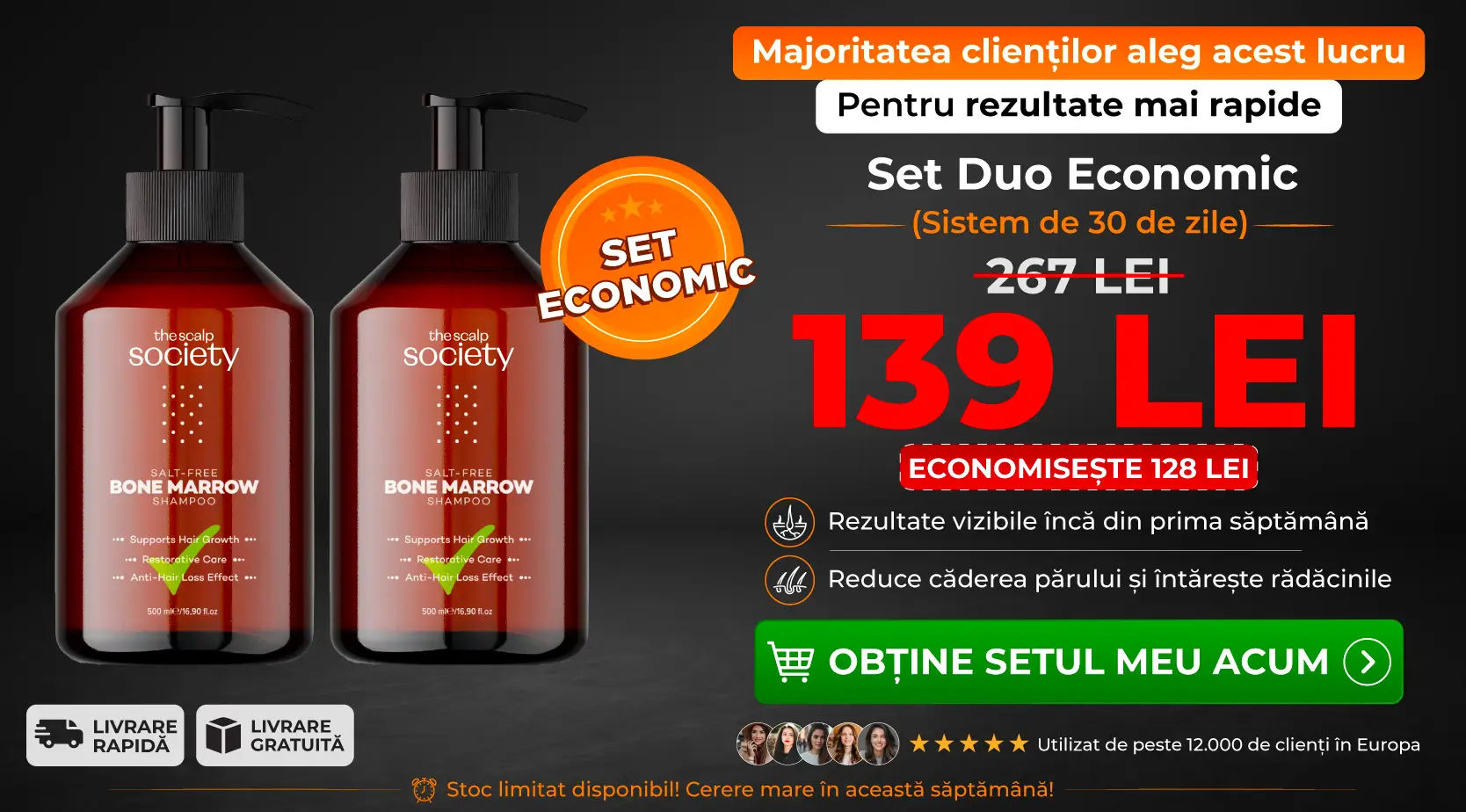 2 x TSS Bone Marrow Shampoo