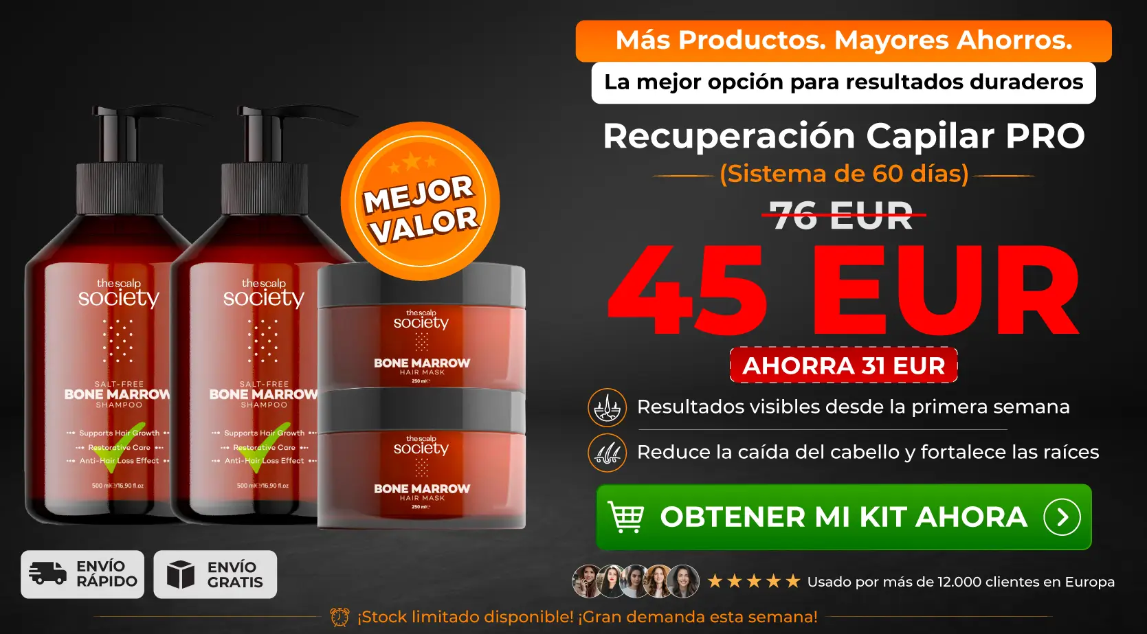 2 x TSS Bone Marrow Shampoo + 2 x TSS Bone Marrow Mask