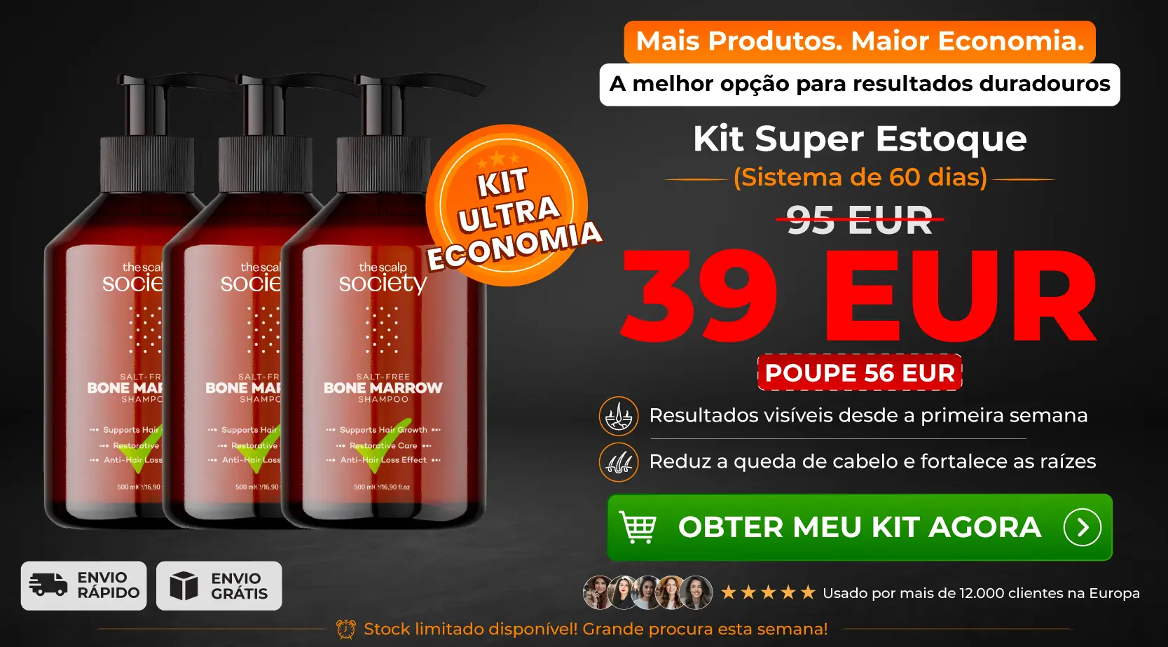 3 x TSS Bone Marrow Shampoo