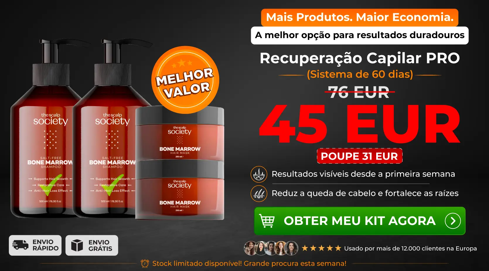 2 x TSS Bone Marrow Shampoo + 2 x TSS Bone Marrow Mask